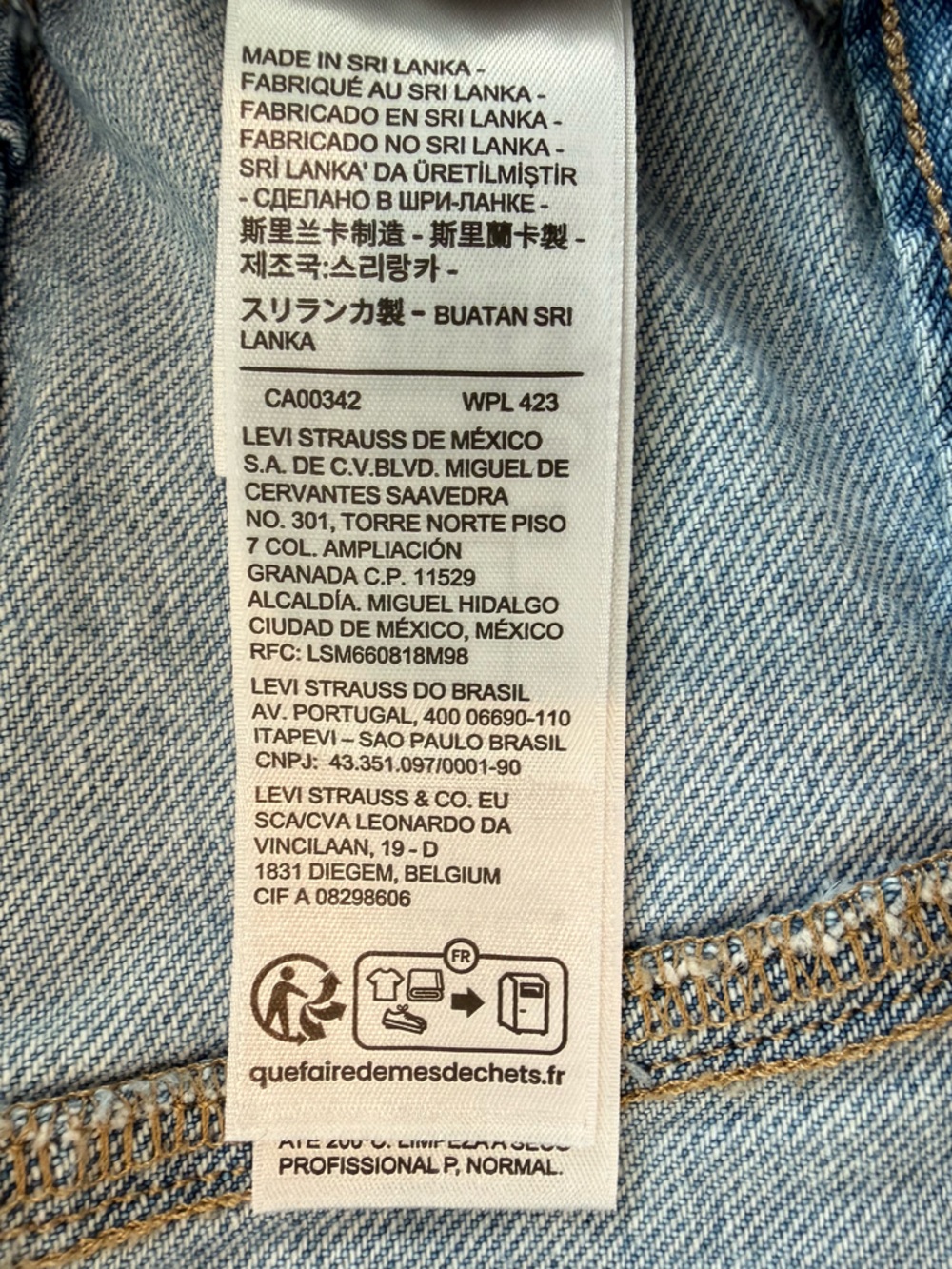 Levi's Light Blue Denim Vest with Racerback Stitching - Picture 3 of 4